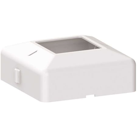 Peak 4 in. x 4 in. White Aluminum Post Base Cover 50980